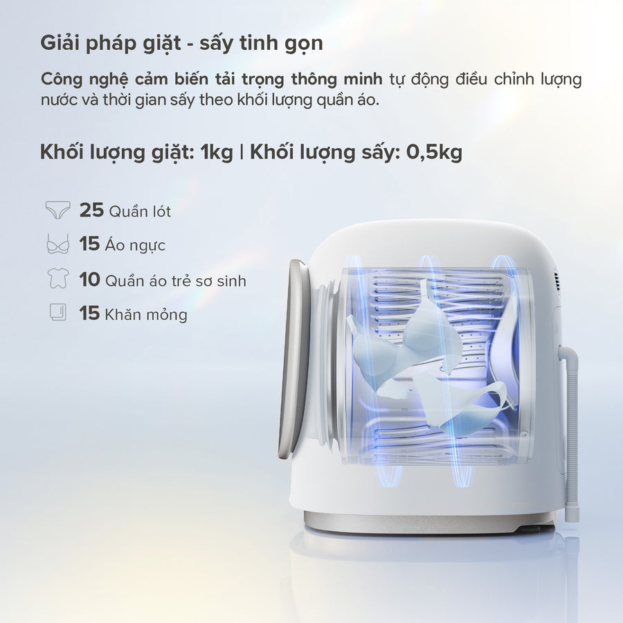 Giải pháp giặt - sấy tinh gọn - Roborock Zeo Mini