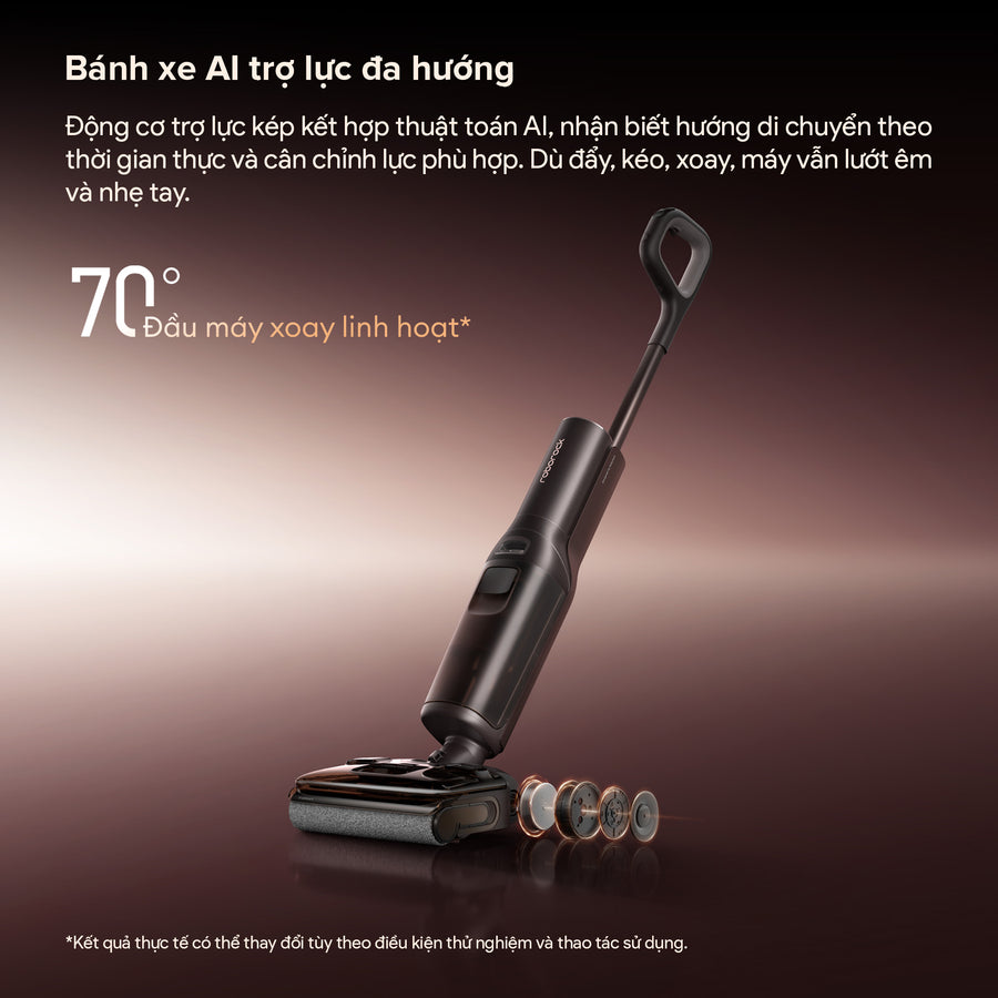 Bánh xe AI trợ lực đa hướng - Roborock F25 Pro Turbo