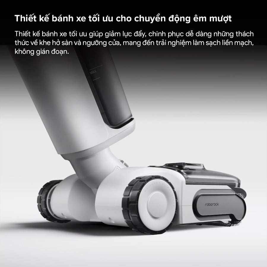 Thiết kế bánh xe tối ưu cho chuyển động êm mượt - Roborock F25 Pure