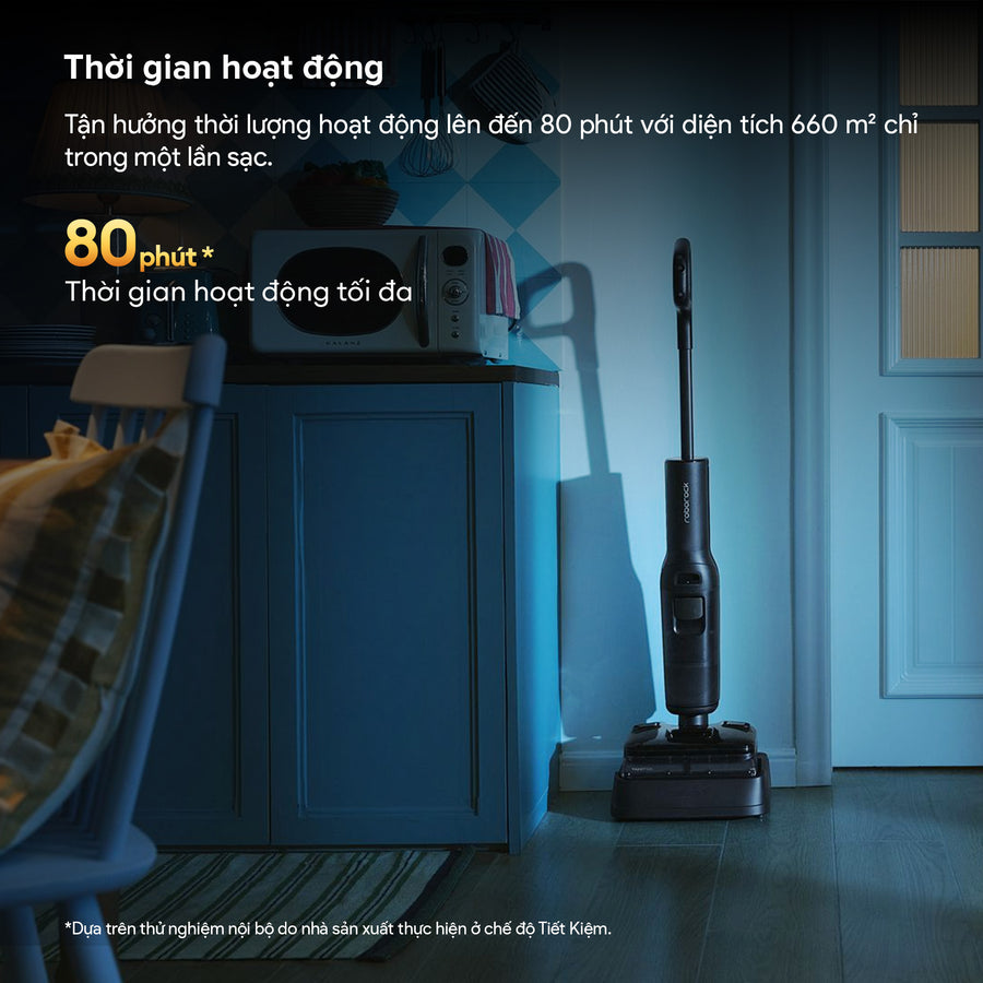 Thời gian hoạt động - Roborock F25 Steam