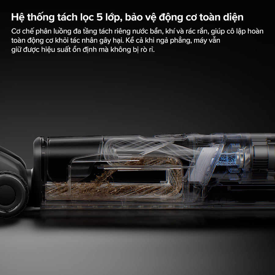 Hệ thống tách lọc 5 lớp, bảo vệ động cơ toàn diện - Roborock F25 Ultra