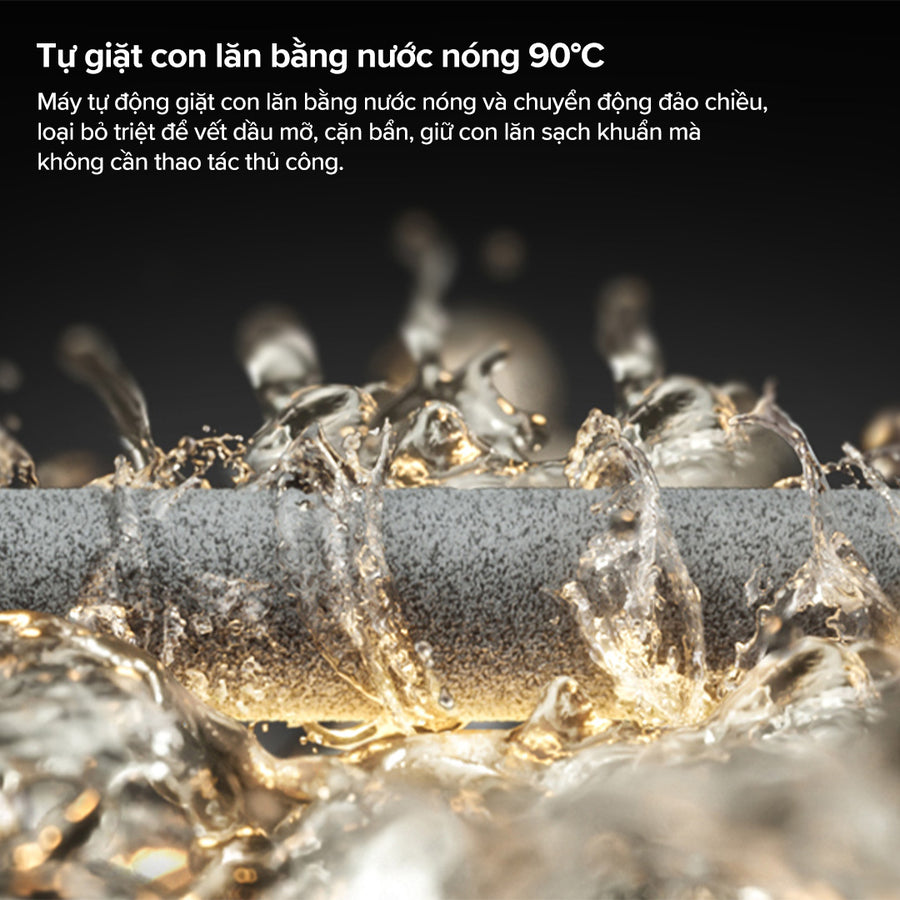 Tự giặt con lăn bằng nước nóng 90°C - Roborock F25 Ultra