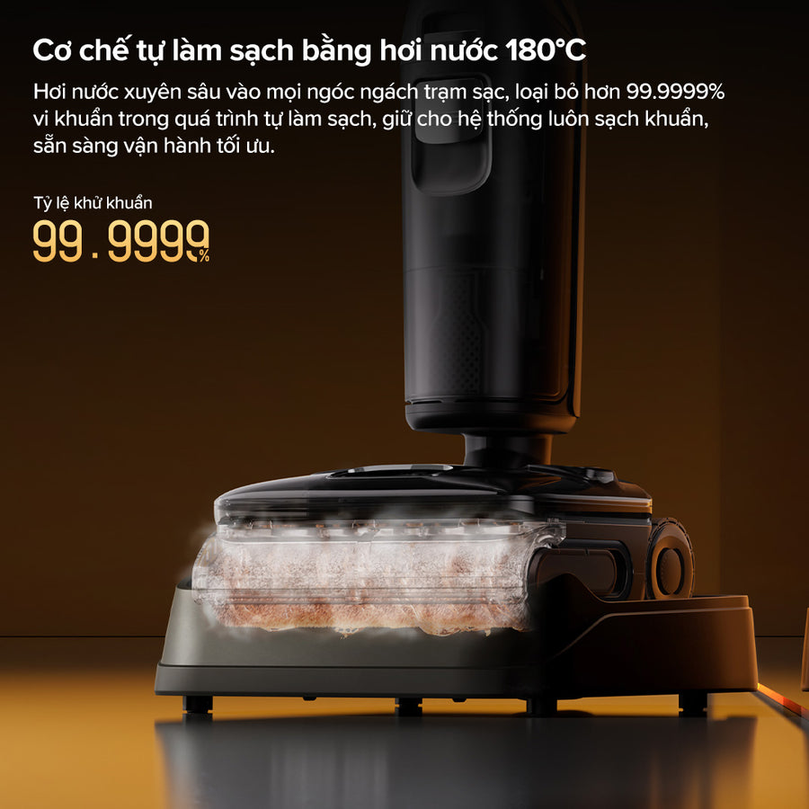 Cơ chế tự làm sạch bằng hơi nước 180°C - Roborock F25 Ultra