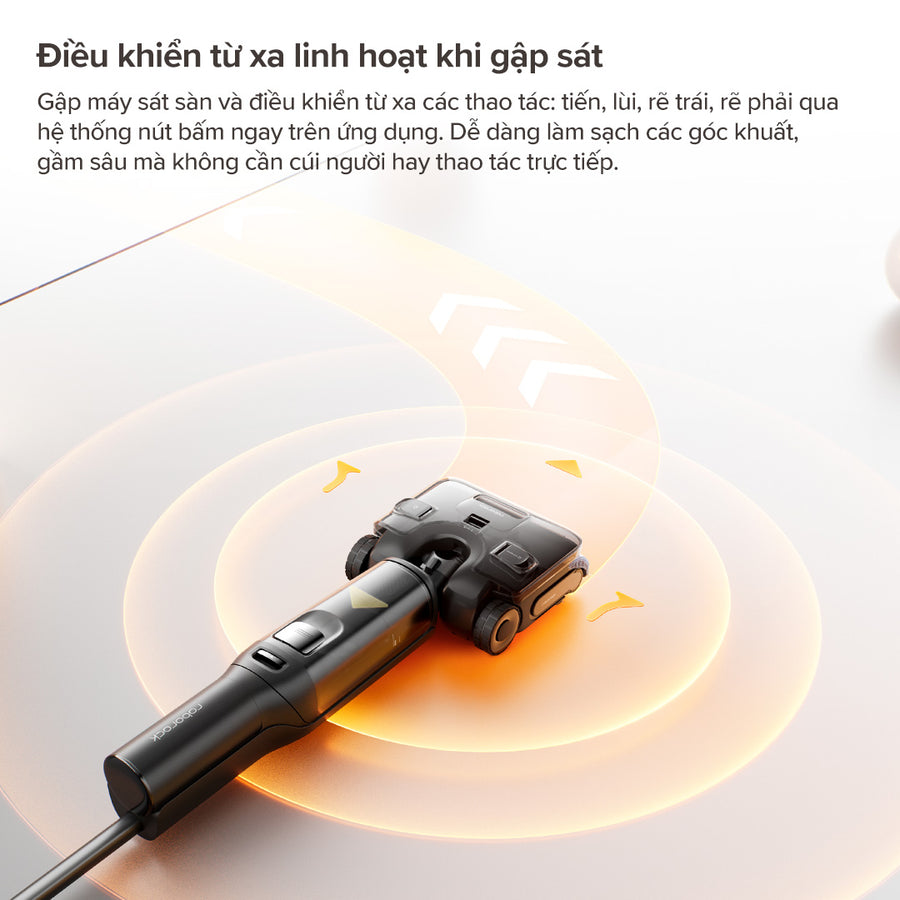 Điều khiển từ xa linh hoạt khi gập sát - Roborock F25 Ultra