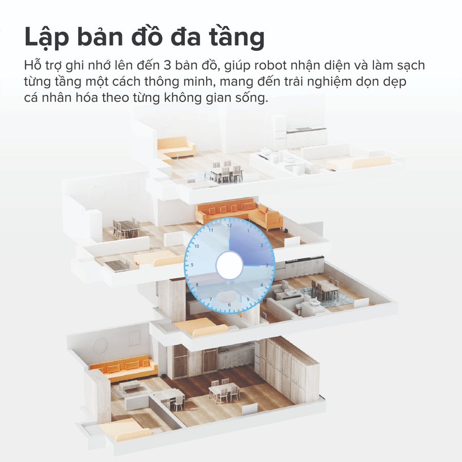 Lập bản đồ đa tầng - Roborock Q10 PF+