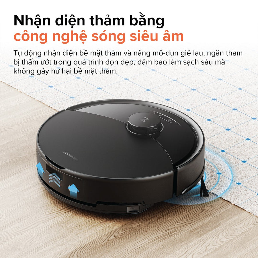 Nhận diện thảm bằng công nghệ sóng siêu sâm - Roborock Q10 VF
