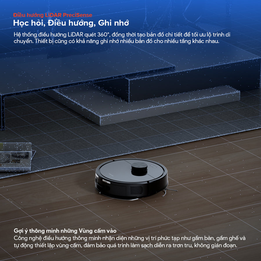 Điều hướng LiDAR PreciSense - Roborock Q7 Pro Max+