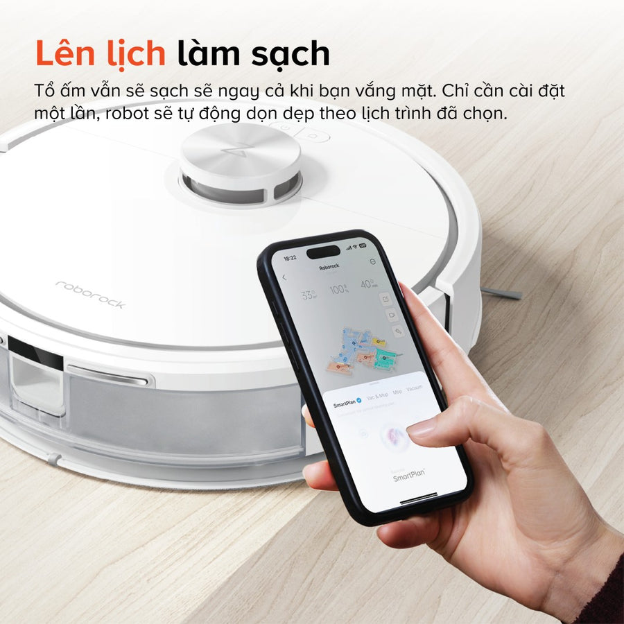 Lên lịch làm sạch - Roborock Q7 TF