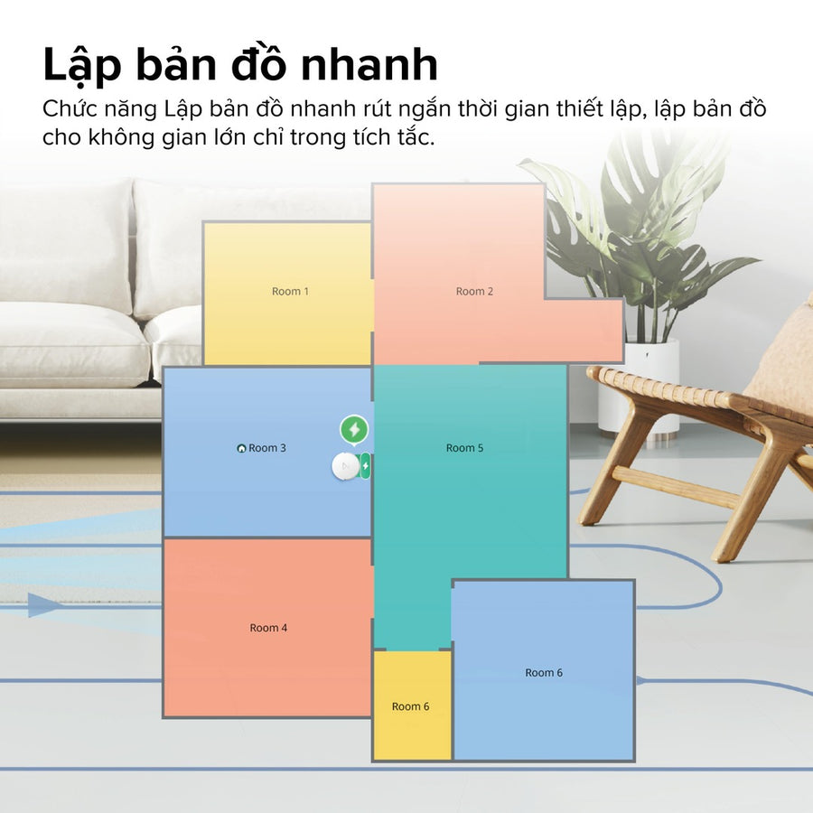 Lập bản đồ nhanh - Roborock Q7 TF+