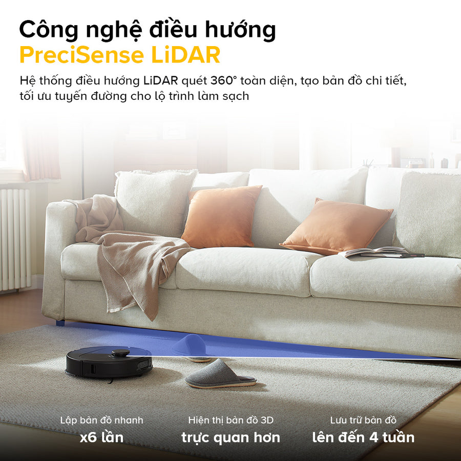 Công nghệ điều hướng PreciSense LiDar - Roborock QR 798