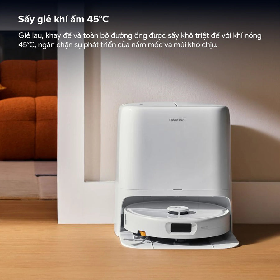Sấy giẻ khí ấm 45°C - Roborock Qrevo 2 Pro