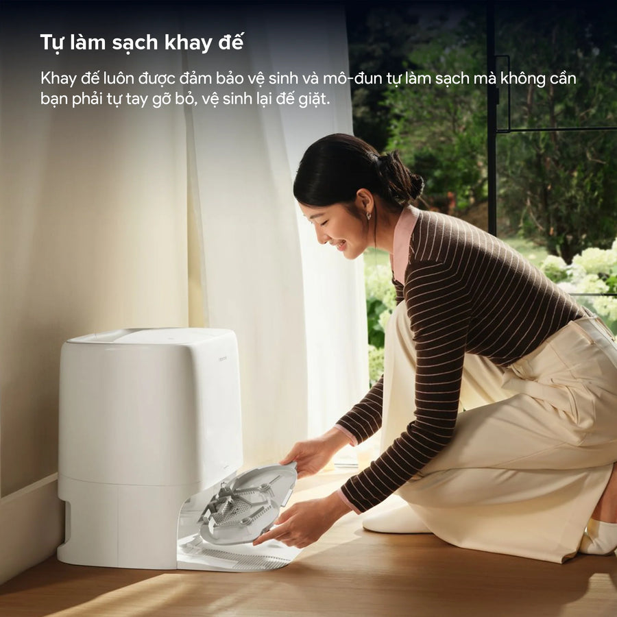 Tự làm sạch khay đế - Roborock Qrevo 2 Pro