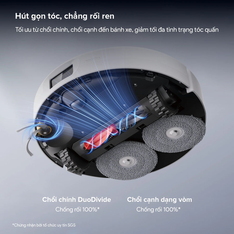 Hút gọn tóc, chẳng rối ren - Roborock Qrevo 2 Pro
