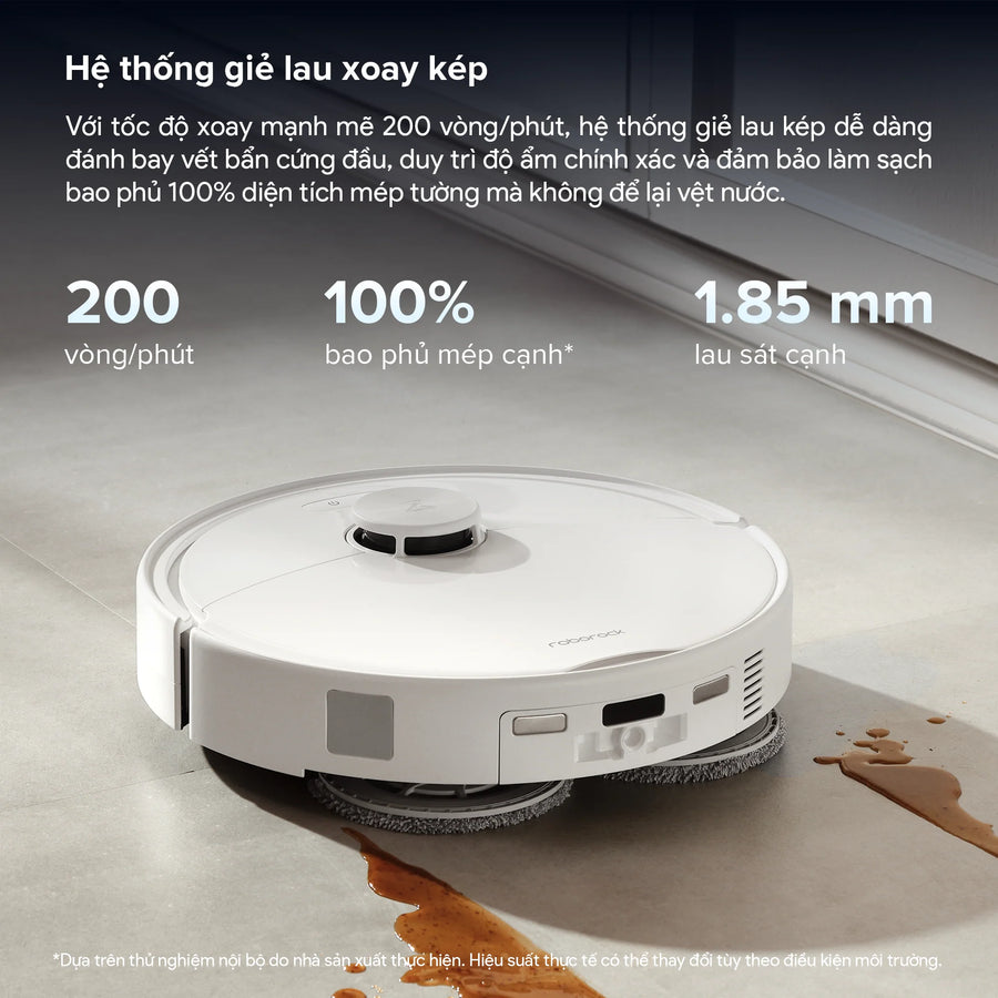 Hệ thống giẻ lau xoay kép - Roborock Qrevo 2 Pro