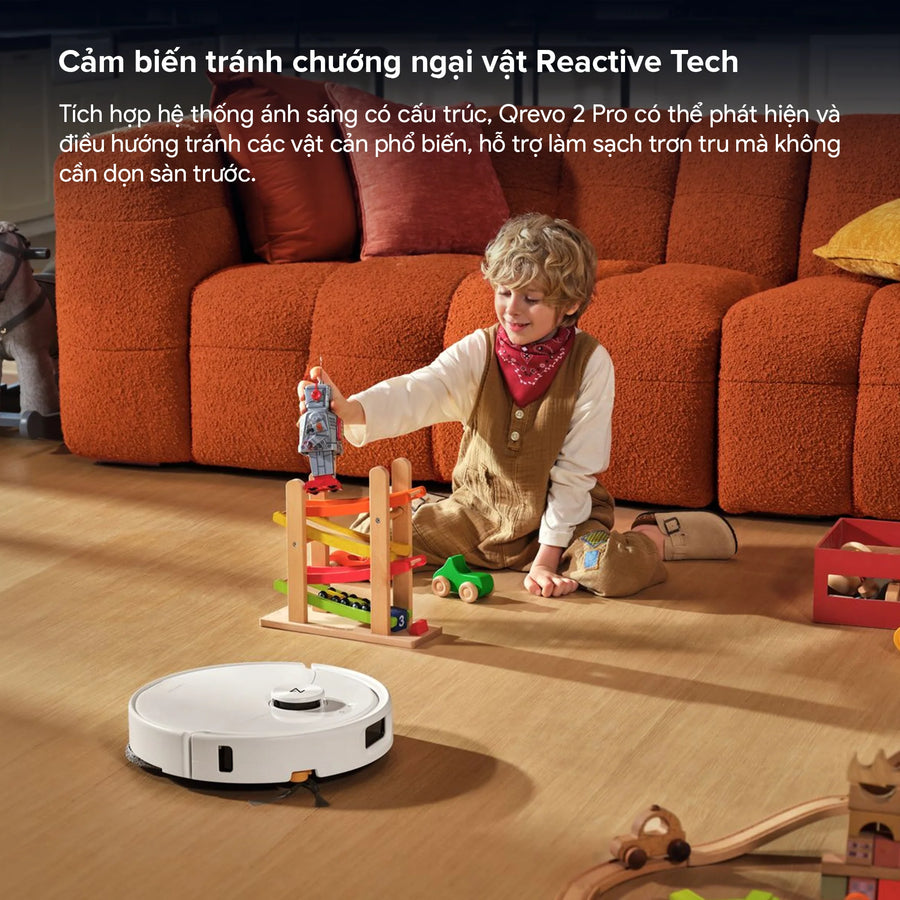 Cảm biến tránh chướng ngại vật Reactive Tech - Roborock Qrevo 2 Pro
