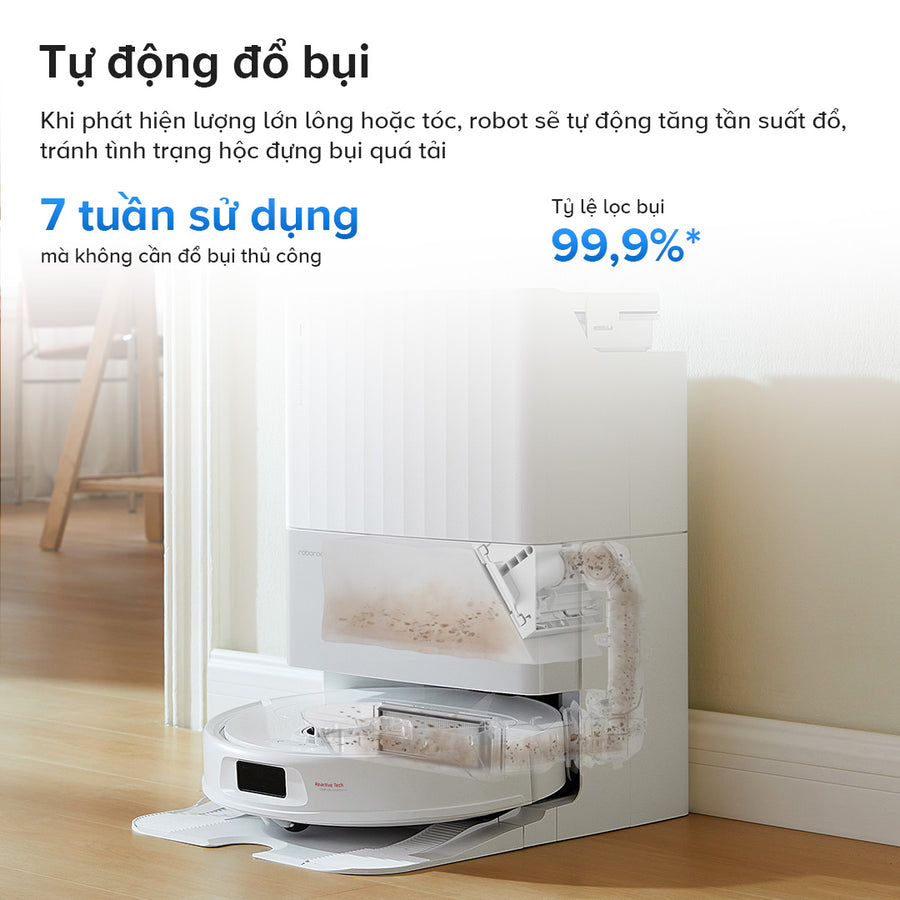 Tự động đổ bụi - Roborock Qrevo 5AE