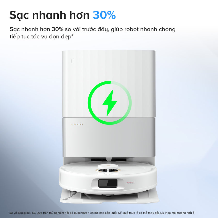 Sạc nhanh hơn 30% - Roborock Qrevo 5AE