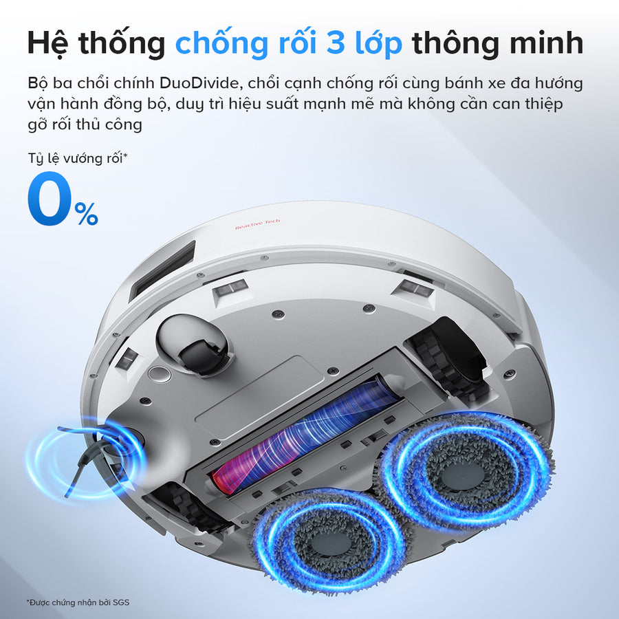 Hệ thống chống rối 3 lớp thông minh - Roborock Qrevo 5AE