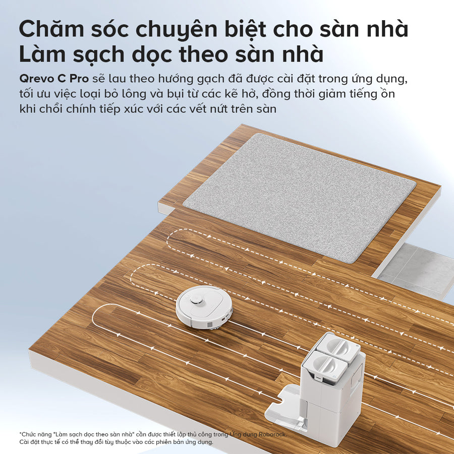 Chăm sóc chuyên biệt cho sàn nhà - Roborock Qrevo C Pro