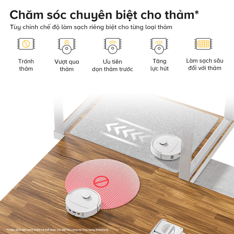 Chăm sóc chuyên biệt cho thảm* - Roborock Qrevo C Pro