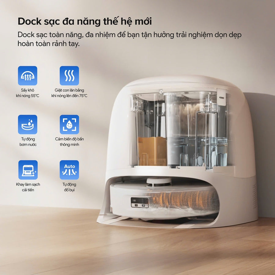 Dock sạc đa năng thế hệ mới - Roborock Qrevo Curv 2 Flow