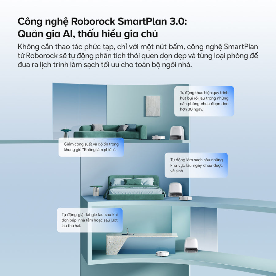Công nghệ Roborock SmartPlan 3.0: Quản gia AI, thấu hiểu gia chủ - Roborock Qrevo Curv 2 Flow