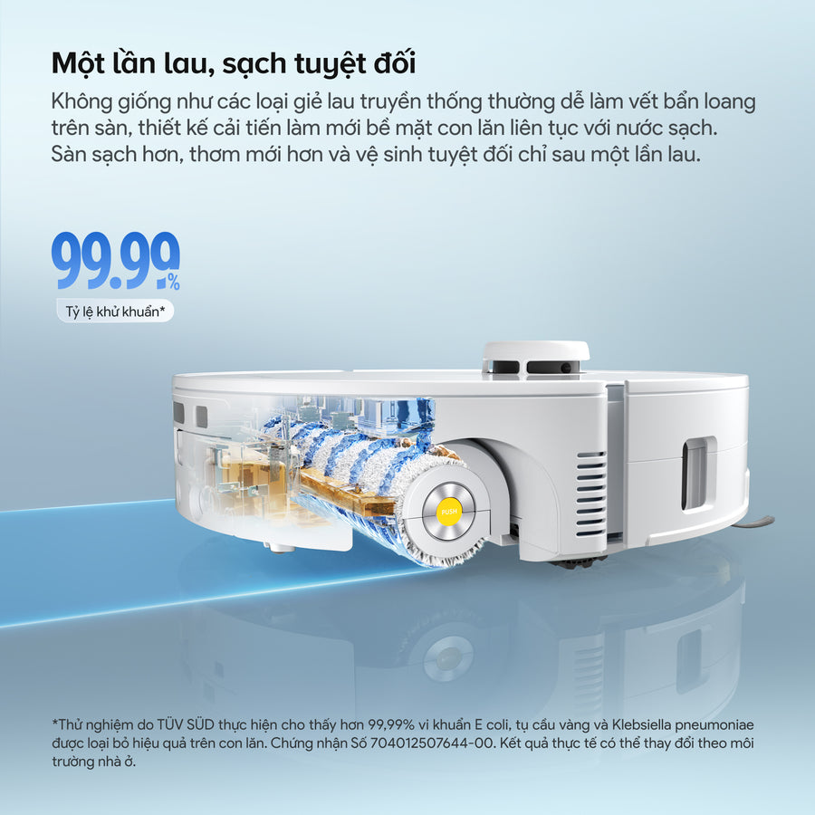Một lần lau, sạch tuyệt đối - Roborock Qrevo Curv 2 Flow