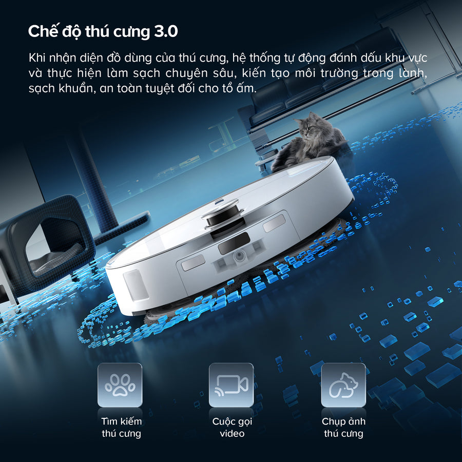 Chế độ thú cưng 3.0 - Roborock Qrevo Curv 2 Pro