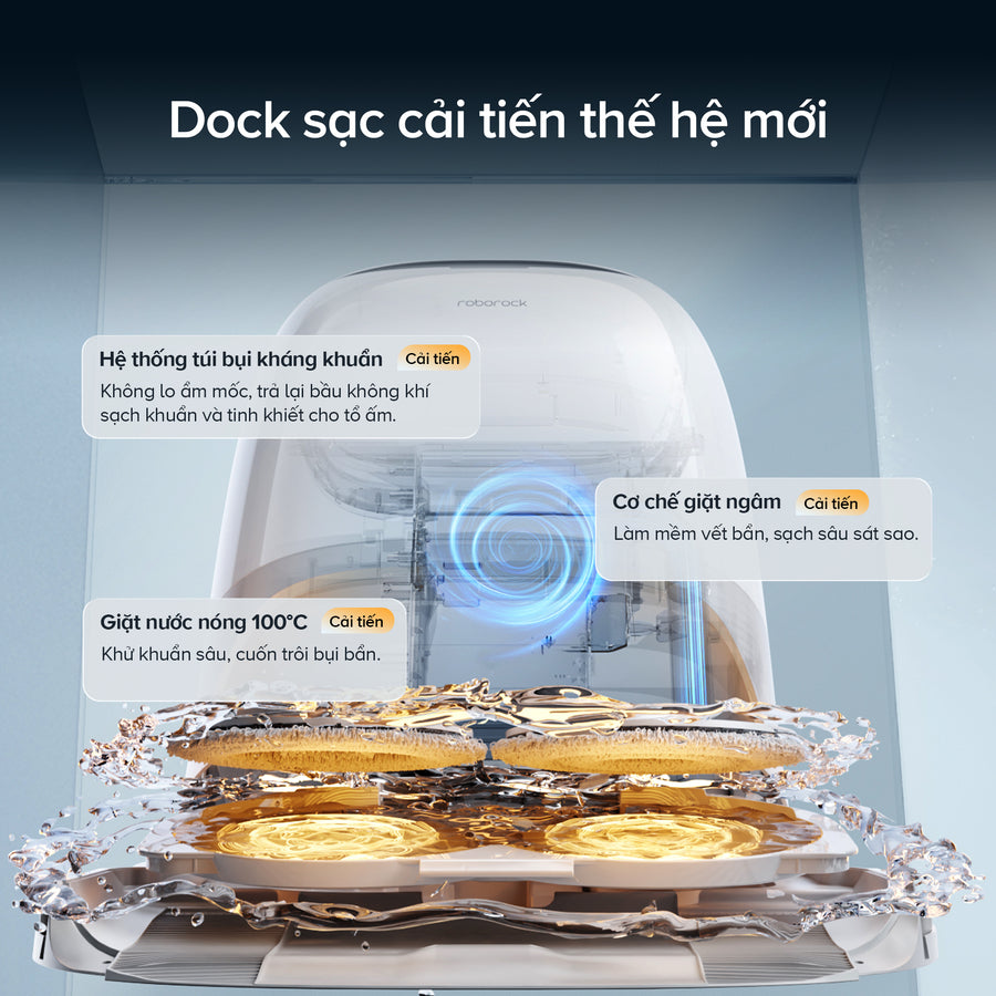 Dock sạc cải tiến thế hệ mới - Roborock Qrevo Curv 2 Pro