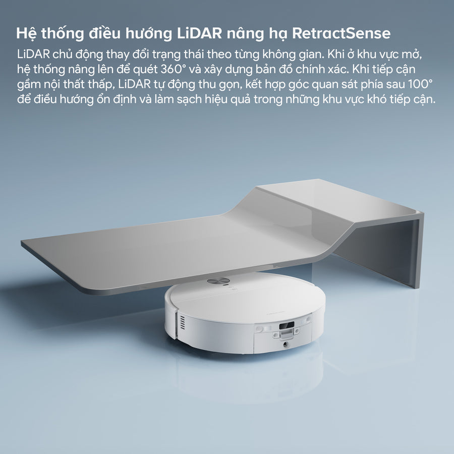 Hệ thống điều hướng LiDAR nâng hạ RetractSense - Roborock Qrevo Edge 2 Flow