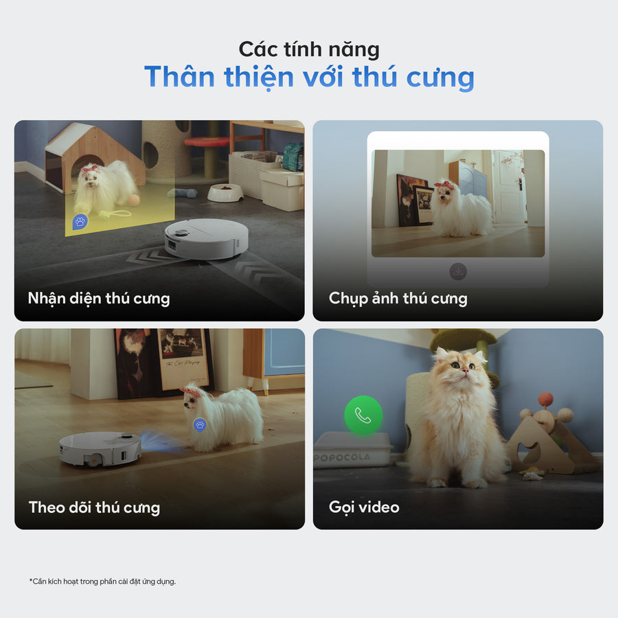 Các tính năng thân thiện với thú cưng - Roborock Qrevo Edge 2 Flow