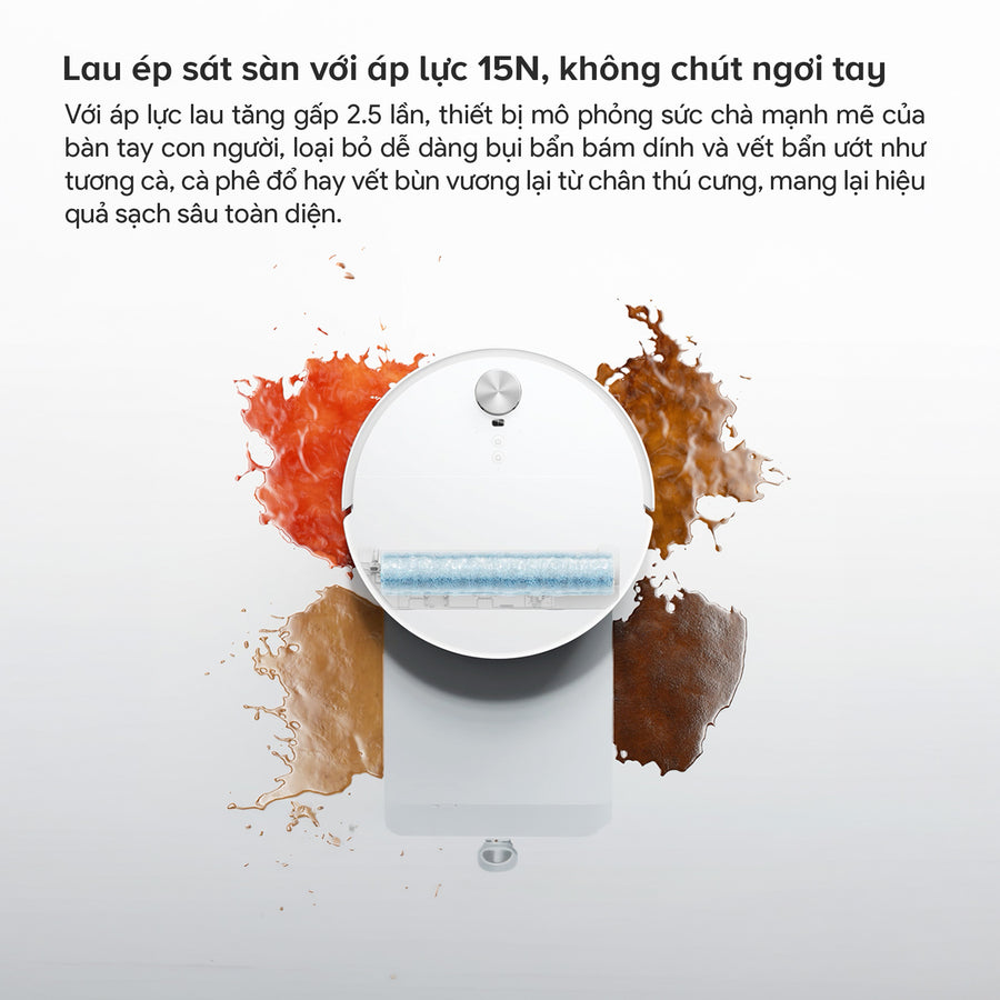 Lau ép sát sàn với áp lực 15N - Roborock Qrevo Edge 2 Flow