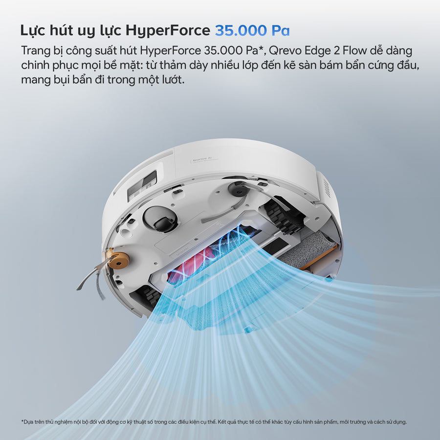 Lực hút uy lực HyperForce 35.000 Pa - Roborock Qrevo Edge 2 Flow