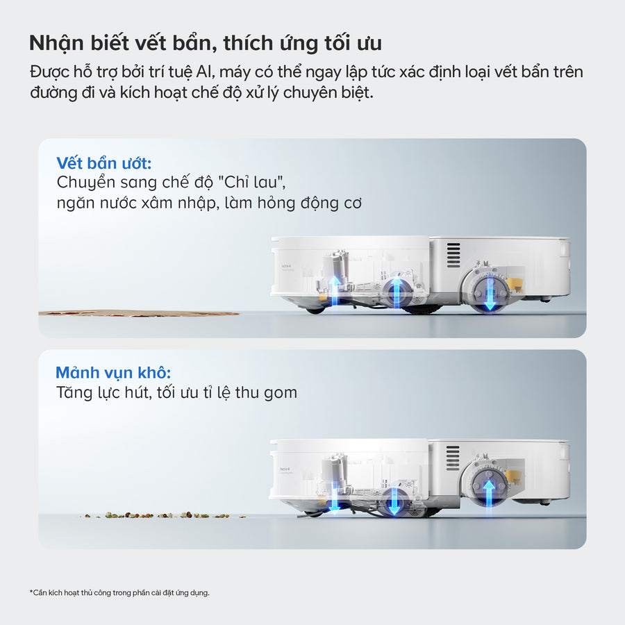 Nhận biết vết bẩn, thích ứng tối ưu - Roborock Qrevo Edge 2 Flow