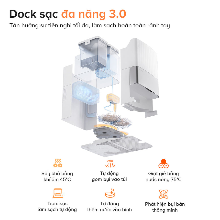 Dock sạc đa năng 3.0 - Roborock Qrevo Edge 5V1