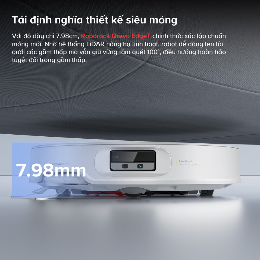 Tái định nghĩa thiết kế siêu mỏng - Roborock Qrevo EdgeT