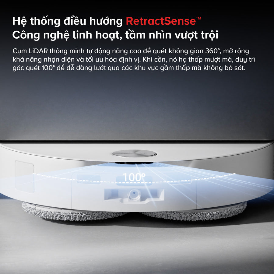 Hệ thống điều hướng RetractSense™ - Roborock Qrevo EdgeT