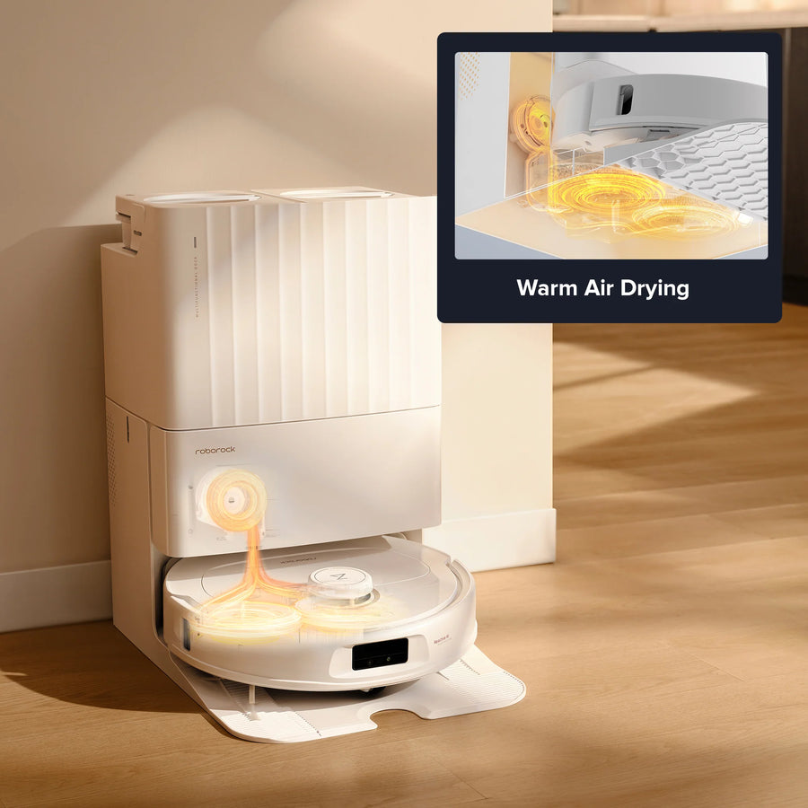 Sấy Khô Bằng Không Khí Ấm - Roborock Qrevo MaxV