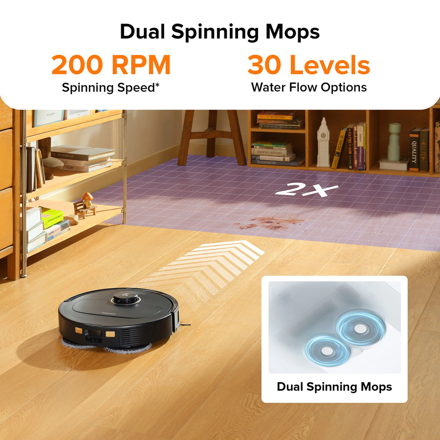 Giẻ Lau Xoay Kép Làm Sạch Vượt Trội - Roborock Qrevo Pro