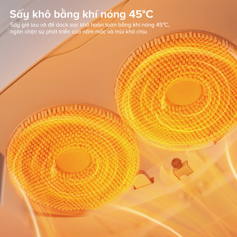 Sấy khô bằng khí nóng 45°C - Roborock Qrevo S Pro