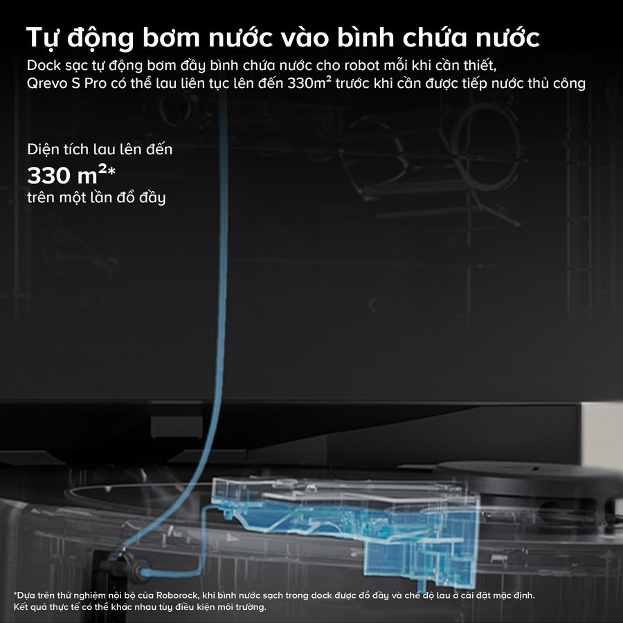 Tự động bơm nước vào bình chứa nước - Roborock Qrevo S Pro