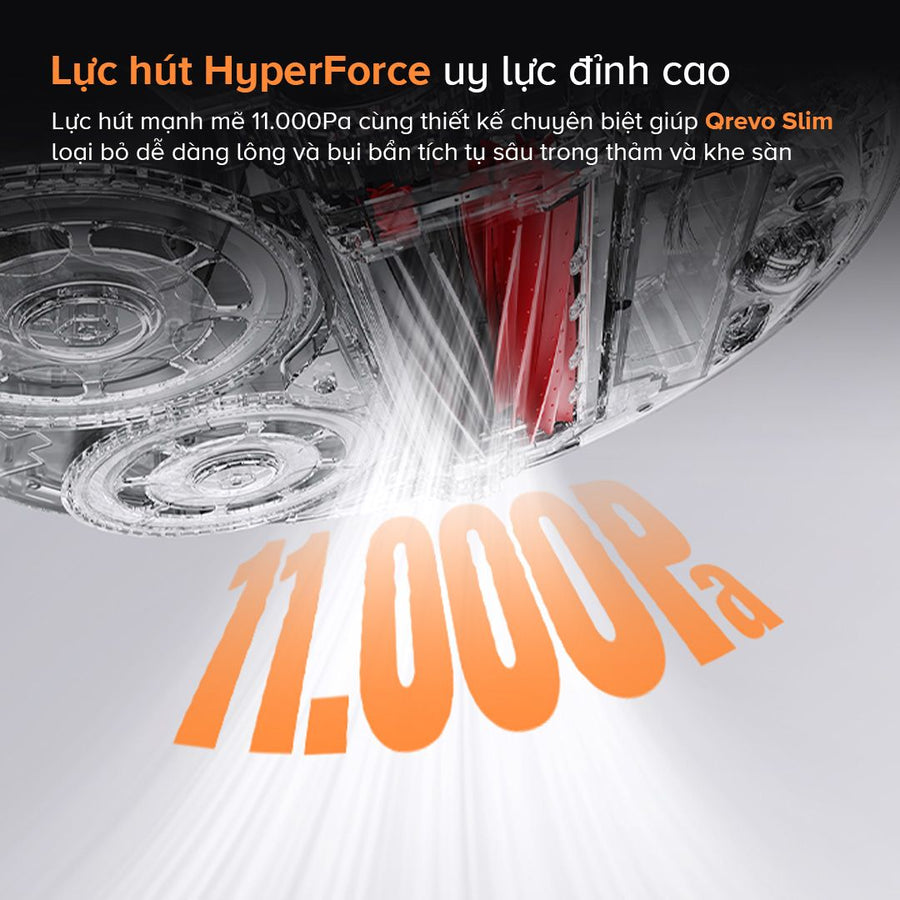 Lực hút HyperForce uy lực đỉnh cao - Roborock Qrevo Slim