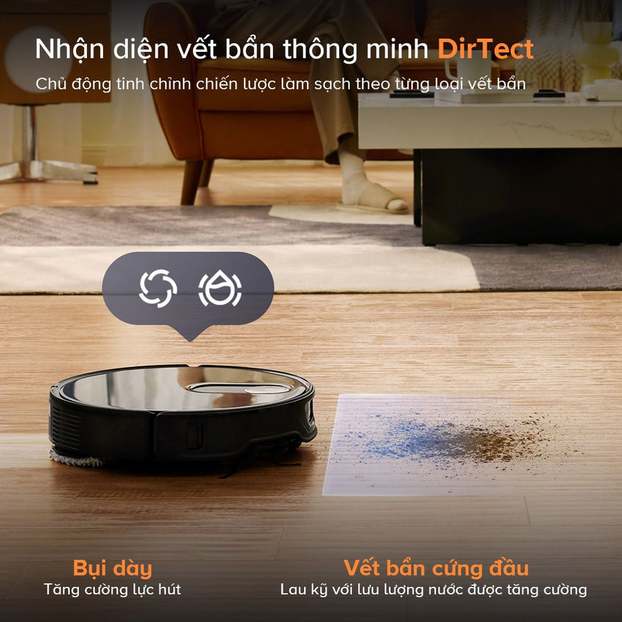 Nhận diện vết bẩn thông minh DirTect - Roborock Qrevo Slim