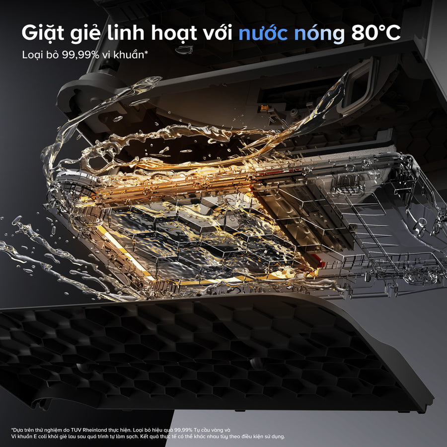 Giặt Giẻ Lau Bằng Nước Nóng - Roborock Saros 10