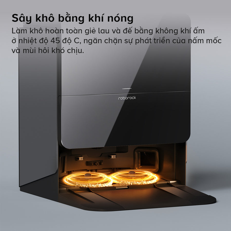 Sấy Khô Bằng Không Khí Ấm - Roborock Saros 10R