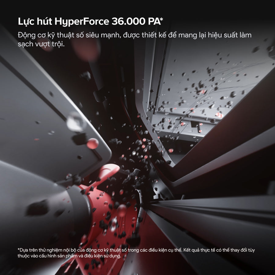Lực hút HyperForce 36.000 PA* - Roborock Saros 20 (Cấp xả nước tự động)