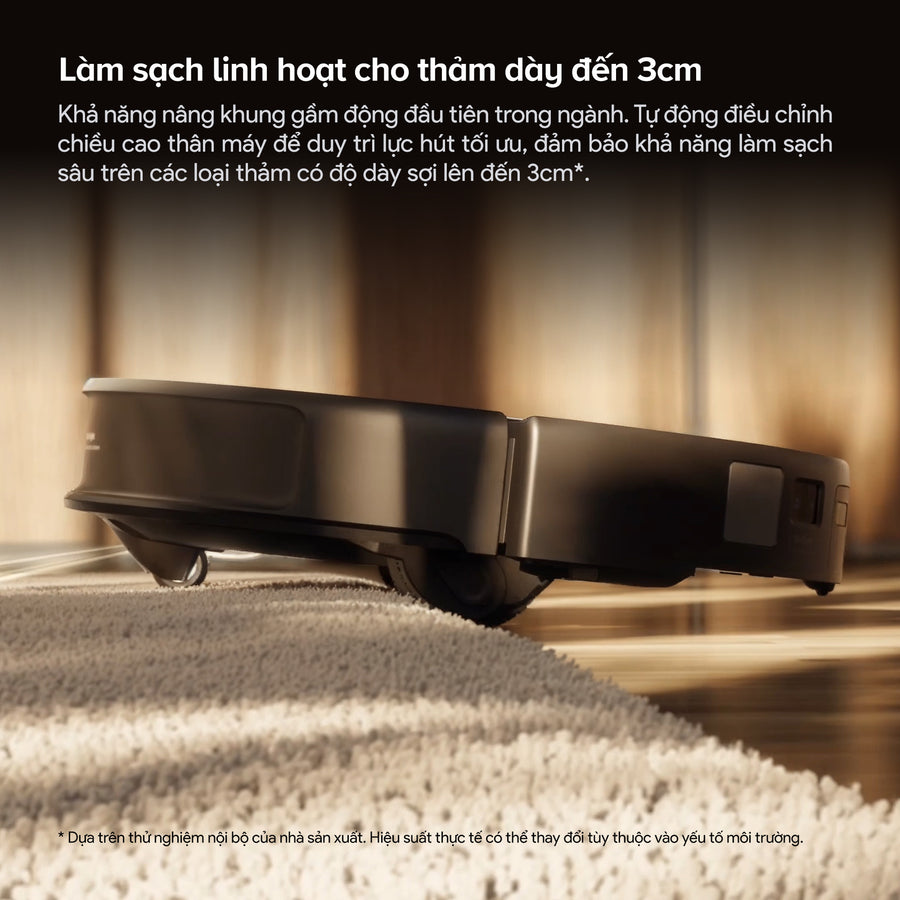 Làm sạch linh hoạt cho thảm dày đến 3cm - Roborock Saros 20 (Cấp xả nước tự động)