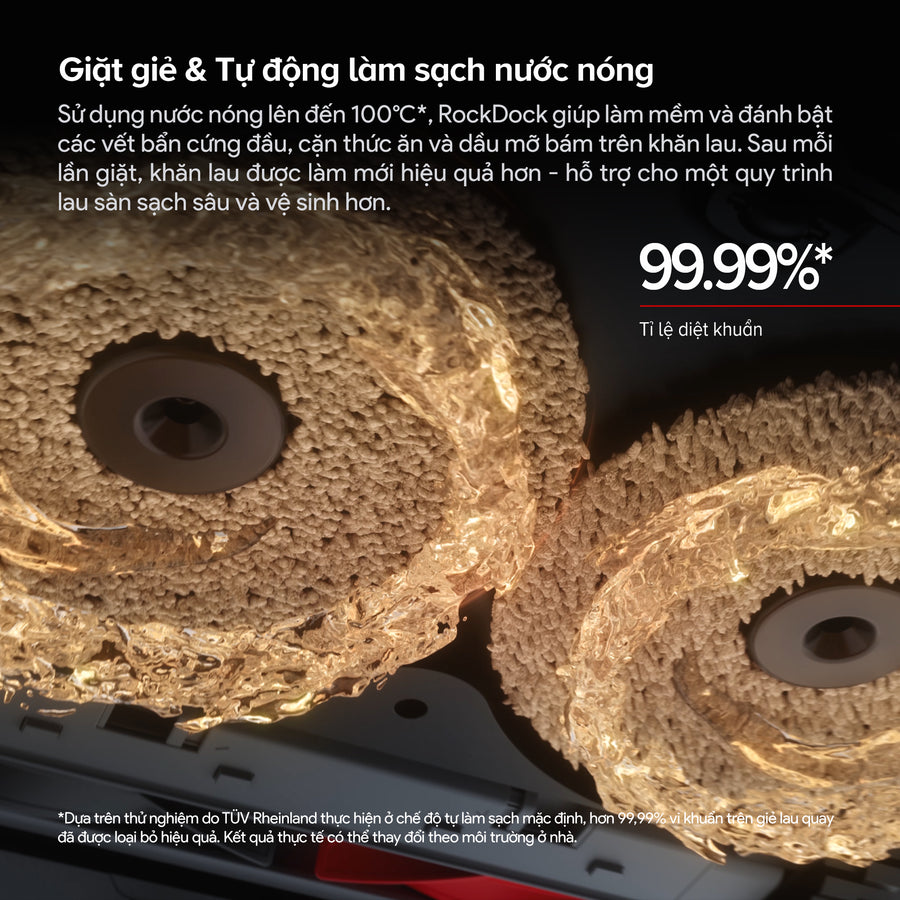 Giặt giẻ & Tự động làm sạch nước nóng - Roborock Saros 20