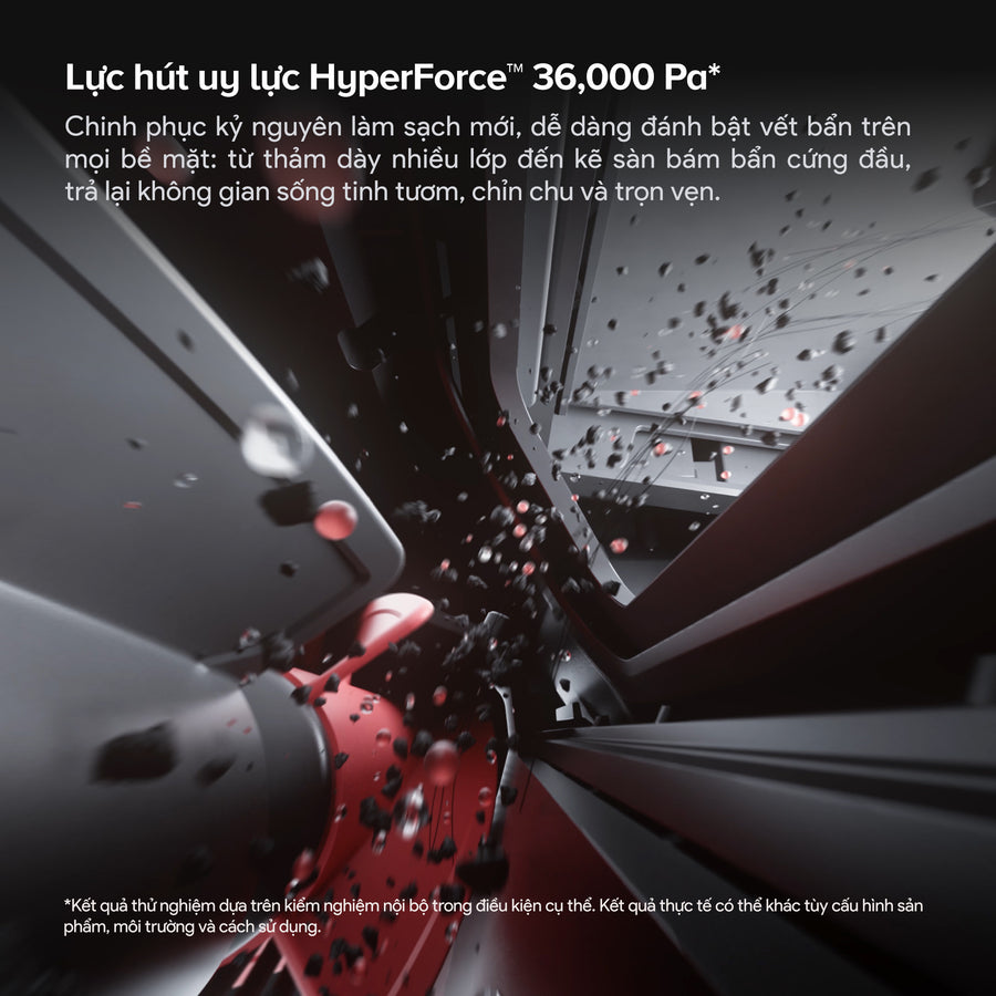 Lực hút uy lực HyperForce™ 36,000 Pa* - Roborock Saros 20 Sonic