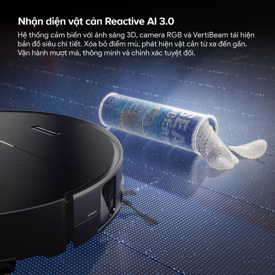 Nhận diện vật cản Reactive AI 3.0 - Roborock Saros 20 Sonic